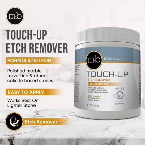Touch Up Etch Remover Marble Polishing Powder For Lite To Medium Etches On Calcite Based Stone Safe On Lite To Neutral Surfaces 8 oz Can