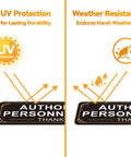 Two Pack Authorized Personnel Only Sign Self Adhesive Aluminum Wall Door Sign 9 X 3 Inches Black White Rustproof Heavy Duty Metal Sticker for Office Shop Gym Lab, UV and weather resistant