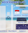 Accessories of Portable Adult Ice Bath Tub For Athletes with pillow, support bars, drain-pipe, valve, carry bag, and bathtub.