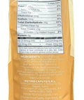 Back of Gluten Free Pizza Flour 2.2 Lb Pro Grade All Natural Flour with nutrition facts on the package.