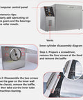 Heavy Duty Workhorse 4000G Electric Coffee Roaster Machine control panel and assembly instructions for maintenance.