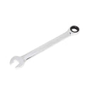 12 Point Ratcheting Combination Wrench 36mm shown flat with 72-Tooth Box End and Slim Head for tight spots, smooth steel finish