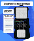 Campus Ready First Aid Kit For Dorms, School And Sports, Compact Grab And Go Medical Set with color-coded directions