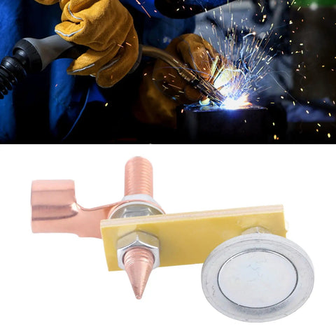 Heavy Duty Welding Magnet Head With 4mm Thick Insulation Board For Superior Safety Ground Connector Holder and Strong Magnetic Clamping Power.