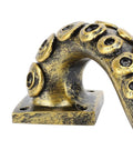 Close-up of Dope Octopus Resin Door Handle, Vintage Bronze Cupboard Furniture Pull in heavy duty steampunk style with detailed design.