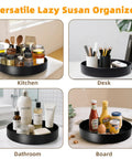 Heavy Duty 12 Inch Metal Lazy Susan Organizer With 360 Degree Spin Anti Rust Turntable for Kitchen Desk Bathroom Storage
