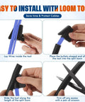 1 Inch Split Wire Loom Tubing Kit 60 Feet Total 2 Rolls Of 30 Ft Each Flexible Electrical Conduit Insertion Guide