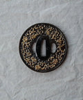 Koshirae Style Samurai Sword With Alloy Tsuba 100 Black And Gold Morning Glory Pattern 78cm Blade Handle