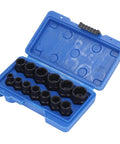 Beefy 13 Piece Impact Nut And Bolt Removal Kit For Rusted Stripped Damaged Fasteners With Heavy Duty Chrome Molybdenum Steel Sockets