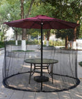 6Ft To 11Ft Patio Umbrella Mosquito Netting With Zipper Door Polyester Mesh Windproof And Portable Keeps Mosquitoes At Bay While You Chill Outdoors Under The Shade