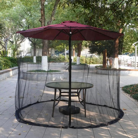 6Ft To 11Ft Patio Umbrella Mosquito Netting Keeps Bugs Away ✓