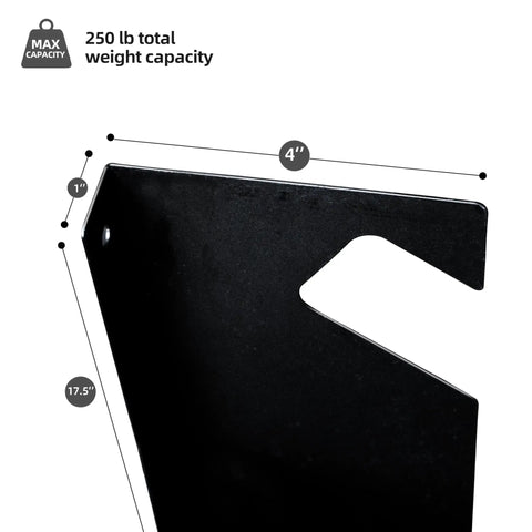 Heavy Duty Wall Mount Garage Tool Organizer Rack For No Fuss Long Handled Gear Like Shovels Rakes And Brooms, 250 lbs capacity