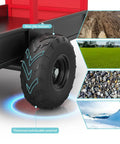 Beast Of A 1700 Lbs Heavy Duty Steel Dump Trailer with durable 16 inch tire for multi-terrain use in yard and farm