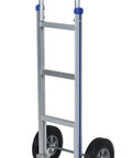 Beefy Aluminum Double Loop Handle Hand Truck For Heavy Loads, 18.5 In By 20 In By 49.25 In, 500 Lb Capacity, Pneumatic Tires, Silver