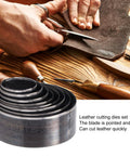 Leather Circle Cutter Set For Diy Projects 8 Piece Hollow Punch Kit 25mm To 60mm Alloy Steel Leather Cutting Dies