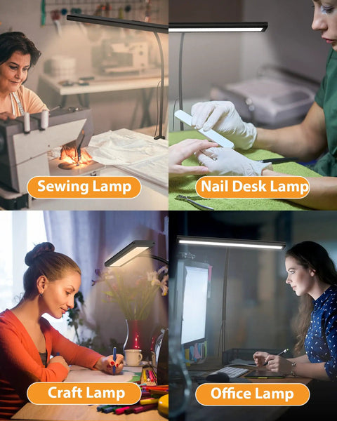 Adjustable Clamp Mount Desk Lamp Featuring Three Custom Color Temperatures And Ten Smooth Brightness Levels For Killer Eye Care Reading And No Sweat Desktop Workspace Upgrades Daily