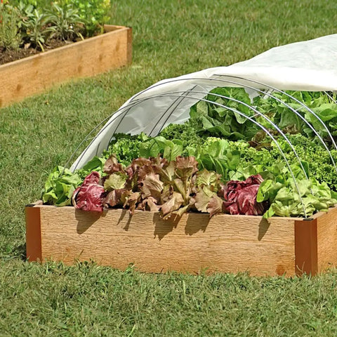 Set Of 6 Garden Hoops Grow Tunnel Supports For DIY Low Tunnel Greenhouse Arch Frame For Raised Beds And Vegetable Planter Boxes.