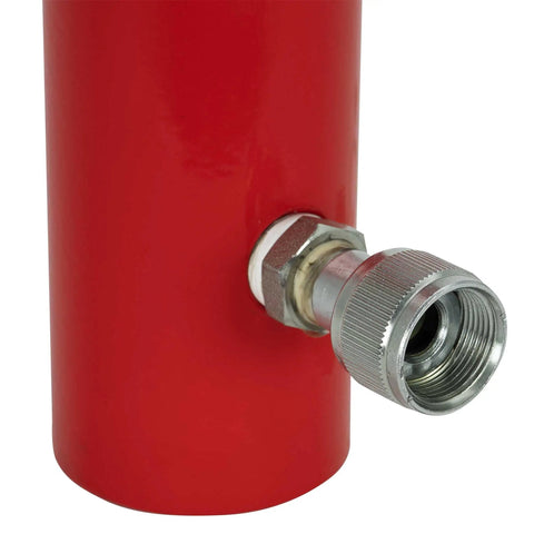 Top Shelf Ten Ton Mechanical Screw Jack Ram With Spring Return And Six Inch Stroke For Heavy Duty Industrial Lifting Pushing Pulling And Precision Alignment Work That Locks Down Hard