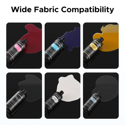 Cmyk White Gloss Uv Curable Ink Kit For Flatbed Printers Features A Slick Clog Resistant Blend with six colorful ink bottles.
