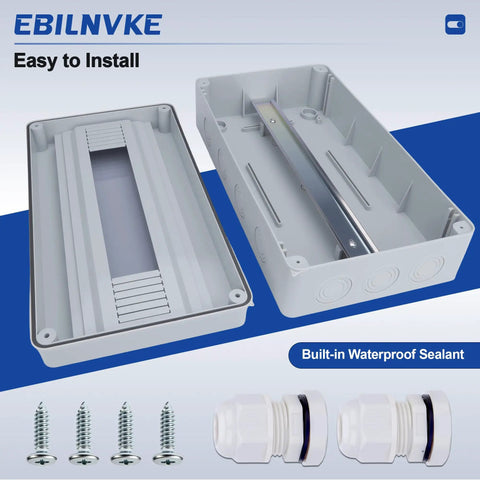 Rugged 18 Way Circuit Breaker Box With IP65 Waterproof Rating features transparent window cover, opened for easy checks and installation.