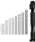 Badass Mini Micro Drill Bit Set With Tough Pin Vise And Slick Carburetor Jet Plus Jeweler Twist Bits From Point Five To Three Millimeters.