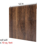 Wood Grain Peel And Stick Contact Paper DIY Friendly Self Adhesive Removable Brown Wood Wallpaper For Countertops Cabinets Walls Drawers And Desks Waterproof Vintage Vibe 12x120 Inches Roll shown vertically with measurements