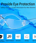 Heavy Duty Protective Safety Glasses Featuring Kickass Impact Resistance And ANSI Certification For Construction Crews And Workshop Pros Who Need Tough Eye Gear That Actually Holds Up Under Daily Pressure, showing clear lenses and lightweight design.
