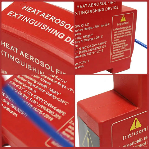 Smooth Auto Trigger Fire Extinguisher Zero Drama Snap On Mount With Din Rail Design And Heat Driven Aerosol Shield Legit Clean Flame Retardant Guard For Home Electrical Panels