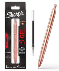 Gel Pen With Copper Metal Body Slick 0.7mm Point Black Ink Fast Dry No Smear Technology pen and refill packaging
