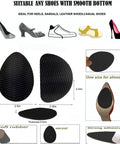 Non Slip Shoe Pads With Strong Adhesive Grips For Heels Silicone Sole Protectors To Shield Toe And Heel Durable Black 6 Pairs