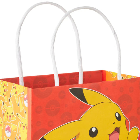 Pokemon Mini Gift Bags 18 Pack With Handles For Birthday Parties And Classroom Treats Featuring Pikachu design close-up