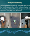 Upgraded RT0 Water Return Repair Kit for rusty pool walls, repair process showing hole fix and connection installation