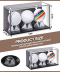 Baseball And Golf Ball Display Case For Three Balls With UV Protected Acrylic Box Memorabilia Showcase For Autographs Black Finish