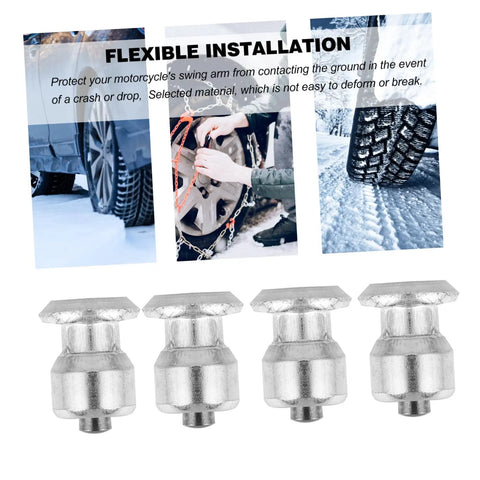 200 Piece Winter Tire Studs Heavy Duty Skid Screws Tungsten Snow Spikes For Vehicles shown in close-up with flexible installation details.
