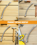 Two Pack Air Compressor Hose Replacement With Aluminum And Stainless Steel Tubes, Safety Valve, for pneumatic systems display
