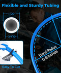 Heavy Duty Shop Air Line Kit Three-Quarters Inch HDPE Aluminum HDPE Tubing For Compressed Air System, flexible blue tubing