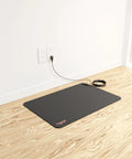 Grounding Mat Starter Kit For Pain Relief Sleep Energy Inflammation And Wellness With outlet adapter and extra grounding cord on wooden floor