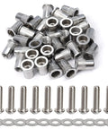 304 Stainless Steel M6 Rivet Nuts And Button Head Bolts 1 Inch Go To Marine Automotive And Outdoor Projects With Washers