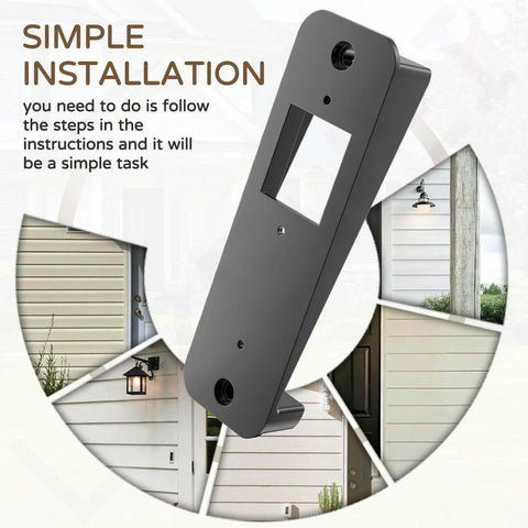 Vinyl Siding Mount Bracket For Video Doorbell Fits 4 Inch Vinyl Siding Hardie Board And Aluminum Black Finish Includes Screws