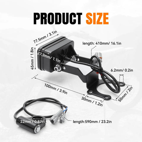 Plug And Play Front Headlight Kit With Switch Bracket And Wiring Harness For Sur Ron X260 Surron Talaria Sting R MX4 Dirt Bike Baja Spot Flood Beam With Dope LED For Clear Night Riding And Better Visibility