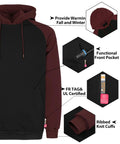 Flame Resistant Hoodie For Men 10.5oz Cotton Fleece Pullover Navy FR Sweatshirt NFPA 2112 CAT2 UL Certified with FR tag