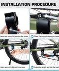 Installation steps for Universal Bike Stand With Kickstand For Adult And Kids Bikes Built To Last Easy Repair Adjustable Rear Side Aluminum Alloy Stand That Fits Mountain Road City And Commuter Bikes Stable And Garage Ready For Action.