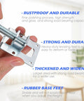 8Pcs Heavy Duty Furniture Levelers Adjustable Leveling Feet For Tables And Cabinets Built Tough Rotatable Thread Design For Easy Height Tweaks Wide Bearing Base Prevents Sliding And Floor Scratches, metal screw base close-up