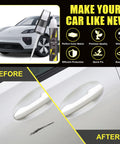 Porsche car with Carrara White Metallic S9R/2Y Porsche Touch Up Paint Kit 2-In-1 Quick And Easy Scratch Repair for nicks and chips.