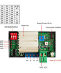 All In One Stepper Motor Driver Controller With Forward And Reverse Pulse Speed Control PLC Serial Communication DC 5 To 30V 4A showing circuit board and labels