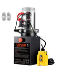 8 Quart Hydraulic Power Unit With Double Acting Pump 12V DC Motor Metal Oil Reservoir For Dump Trailers And Car Lifting
