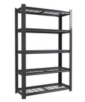 72 Inch 5 Tier Metal Wire Shelving Unit Heavy Duty Garage Storage Rack 2000 Lbs Max Capacity Reinforced Steel shelves viewed side angle