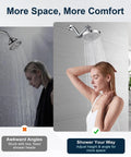 Comparison of shower heads showing benefits of Brass Shower Arm Extender For Rain And Handheld Shower Heads