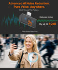 Air SE Wireless Mini Mic For iPhone And Android With AI Noise Cancellation Clip On Creator Mic used by woman recording vlog outdoors