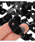 Heavy Duty L Shape Shelf Pegs for cabinets and wood shelves in close-up, nickel-plated iron supports shown individually